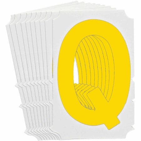 Brady Quik-Align 5110 Series Polyester 3 in Lbl Legend: Q Yellow 10PK 5110P-Q